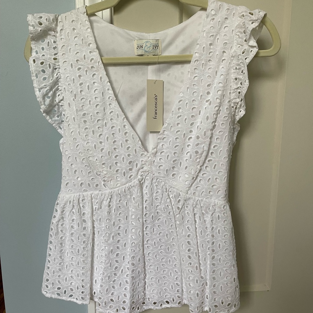 White Eyelet Top by Francesca’s